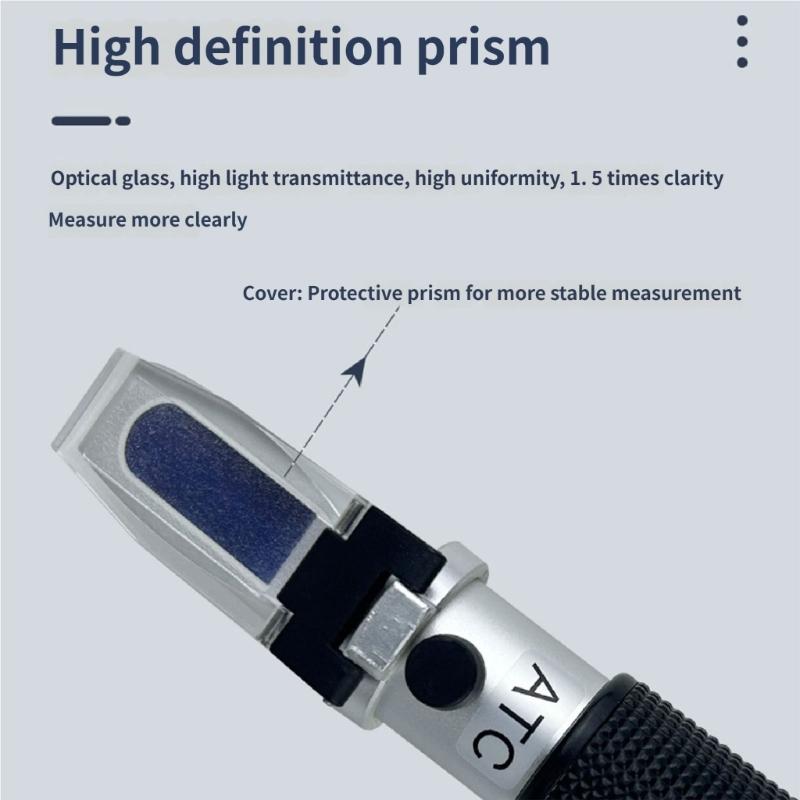 Portable Handheld Sugar Refractometer For Testing Drinks Fruit Juice Sugar Measurement And Density In Ocean Water
