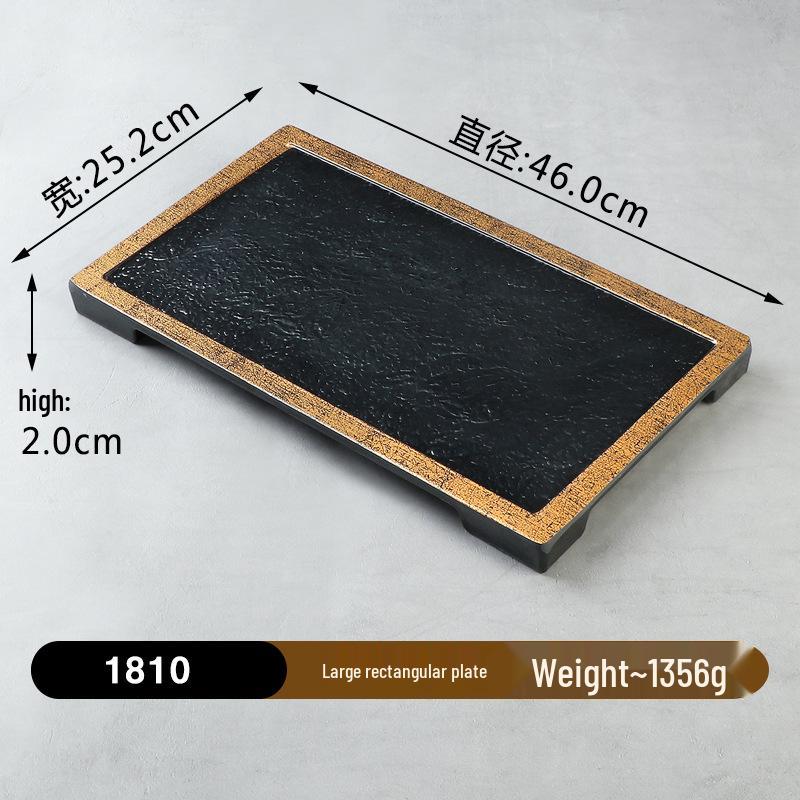 Melamine Imitation Porcelain Hot Pot & BBQ Plate with Handle