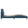 Vidaxl Bed Frame With LED, Blue, 90X200 Cm, Velvet