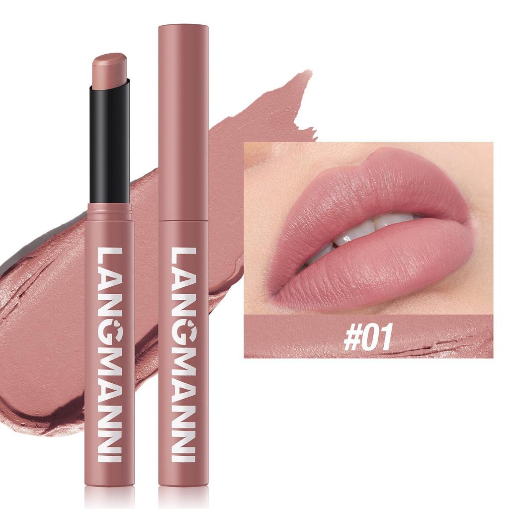 Nový rotujúci zamatový matný rúž Dlhotrvajúci vodeodolný rúž Nepriľnavý Cup Stain Tint Kozmetika Ceruzka Liner Makeup