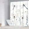 4-Pack Dragonfly, Dandelion, Plant Pattern Shower Curtains With Hooks, Bathroom Partition Curtains, Home Decor