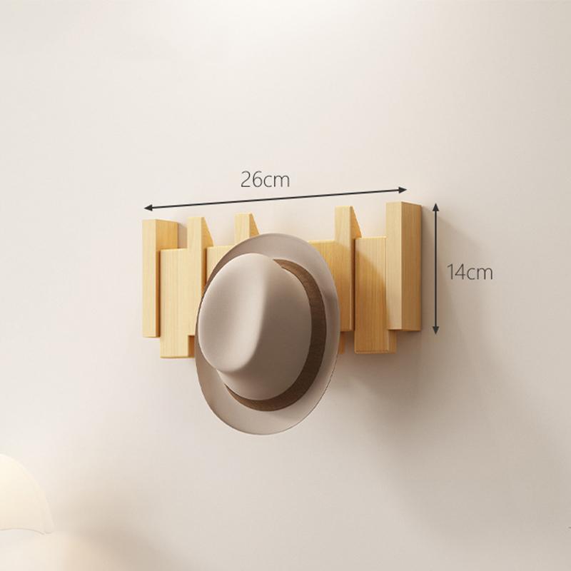 Pianonyckelformad Klädhängare Väggmonterad Bambu Trä Klädkrok Entrédörr Kläder Hatt Hängare Rack Heminredning Möbler