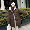 Down cotton-padded clothes for women's winter new medium and long knee-padded clothes, loose student cotton-padded jackets, and thick coats.