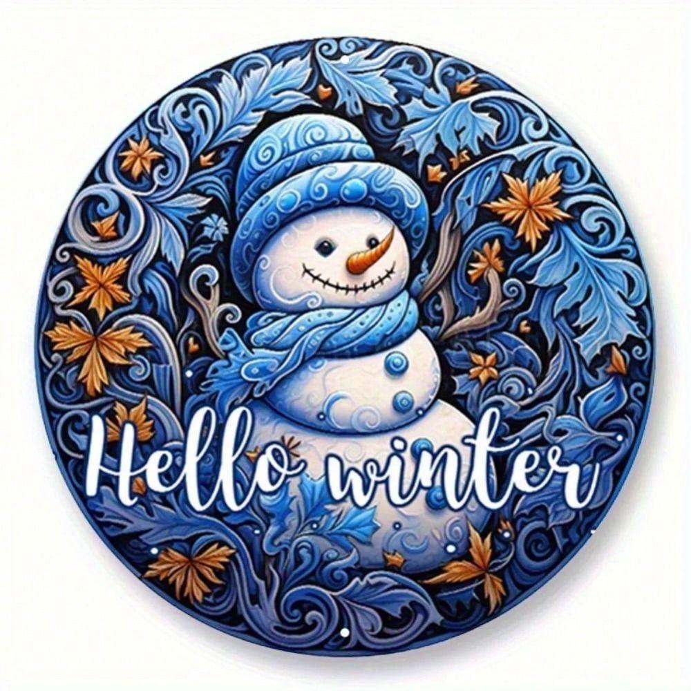Metal Art Painting 20x20cm Tin Wall Decor Handmade