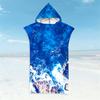 Seaside View Bathrobe Beach Towels Quick-Drying Bath Towels Microfiber Hooded Cloak Swim Surf Adult Poncho Enjoy Summer Holiday