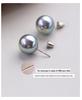 Luxury 999 Sterling Silver Hemp & Aurora Gray Pearl Earrings for Women - High-End 2024 Design