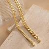 Elegant Double-Layer Cuban Chain Anklet for Women - Unique, Minimalist Beach Style Accessory