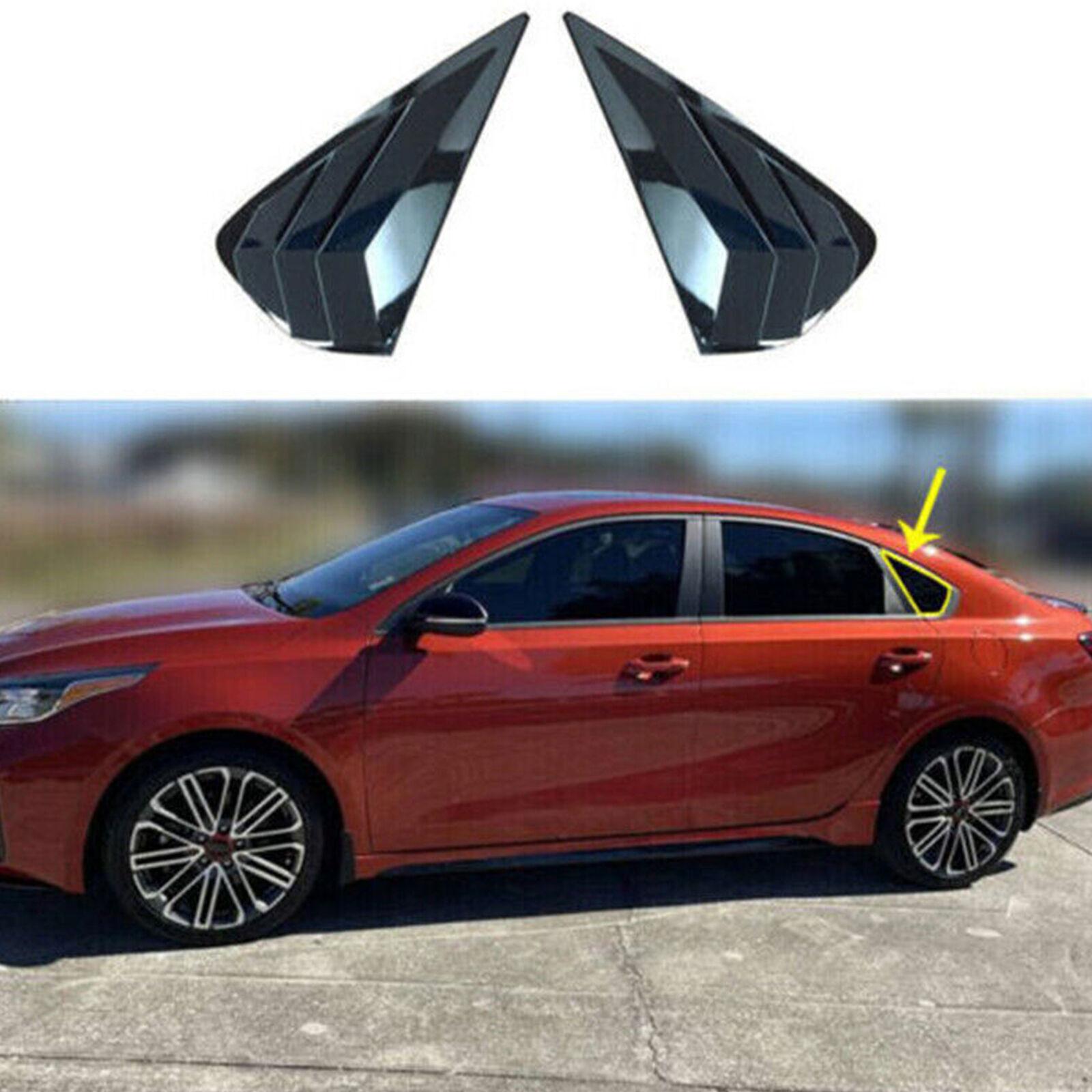 Window Louver Cover For Kia Forte K3 - Gloss Black Style Trim New