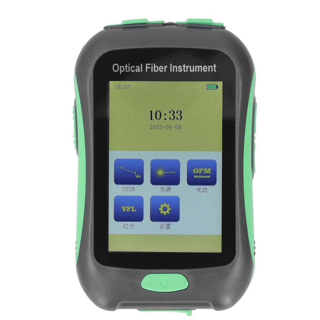 3.5 Inch Touching Display Screen Fiber Tester 5 In 1 AUA 18A Optical Time Domain Reflectometer US Plug 100‑240V