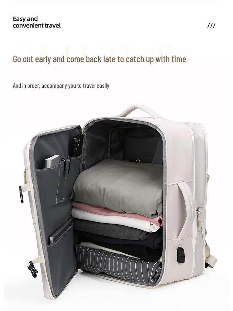 Unisex Urban Travel Backpack with Independent Shoe Compartment - Lightweight & Multifunctional