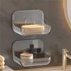 2Pcs Clearly plastic Soap Dish Modern Waterproof Soap Holder Easy Installation Bathroom Essential Shelf Kitchen Friendly