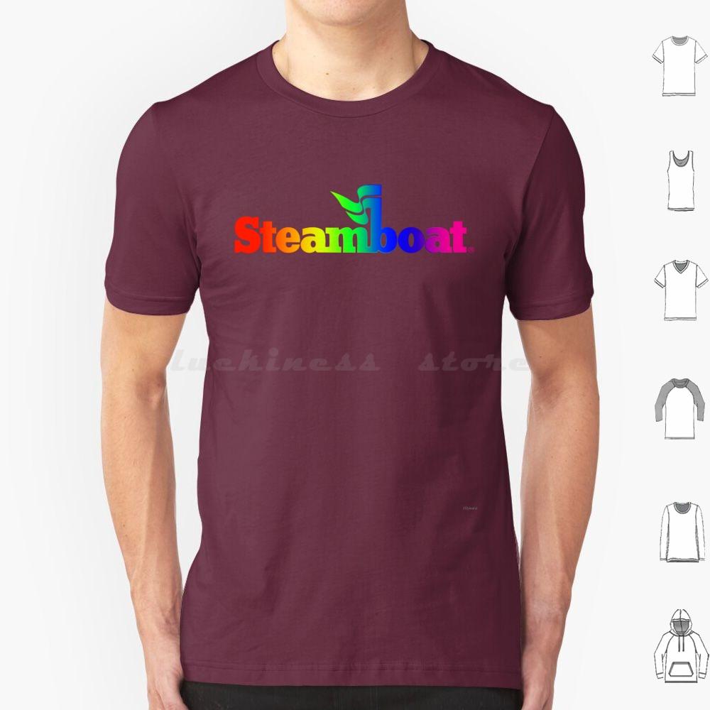 Rainbow Steamboat Resort Colorado Mountain Resort T Shirt Big Size 100 Cotton Steamboat Steamboat Springs Rainbow Writing S