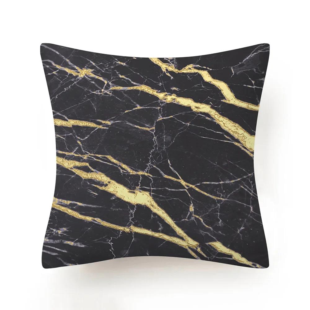 New Black White Marble Texture Cushion Cover 30X50/40X40/45X45CM Ultra Soft Lumbar Pillowcase Sofa Seat Throw Pillows Decor Home