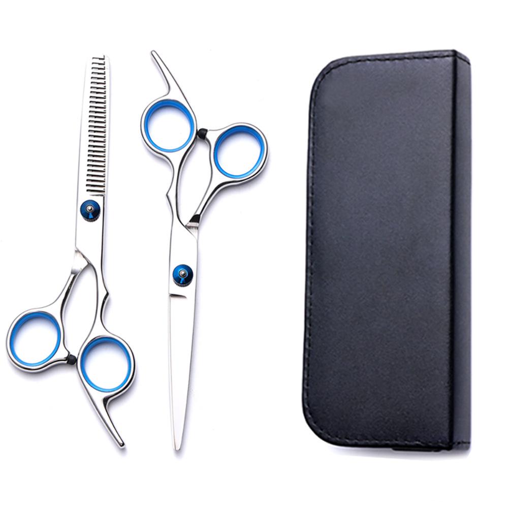 Hairdressing Scissors Set: Colored Straight-Tooth & Thinning Bangs Scissors for Professional Stylists