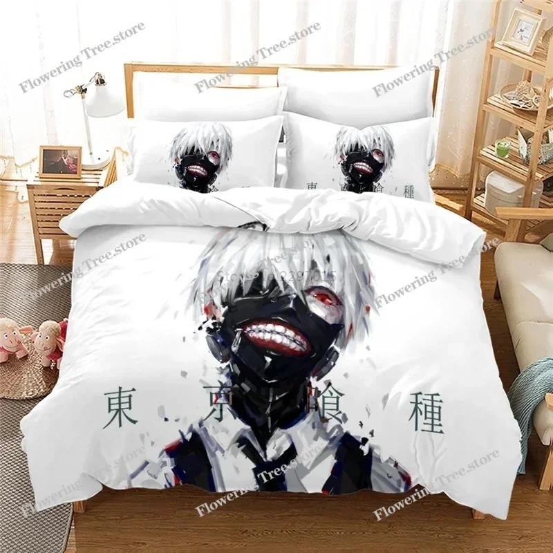 Home Textile Tokyo Ghoul Anime Manga Goth Bedding Set Printed Duvet Cover Set Pillowcase Twin Full Queen King Bedclothes029
