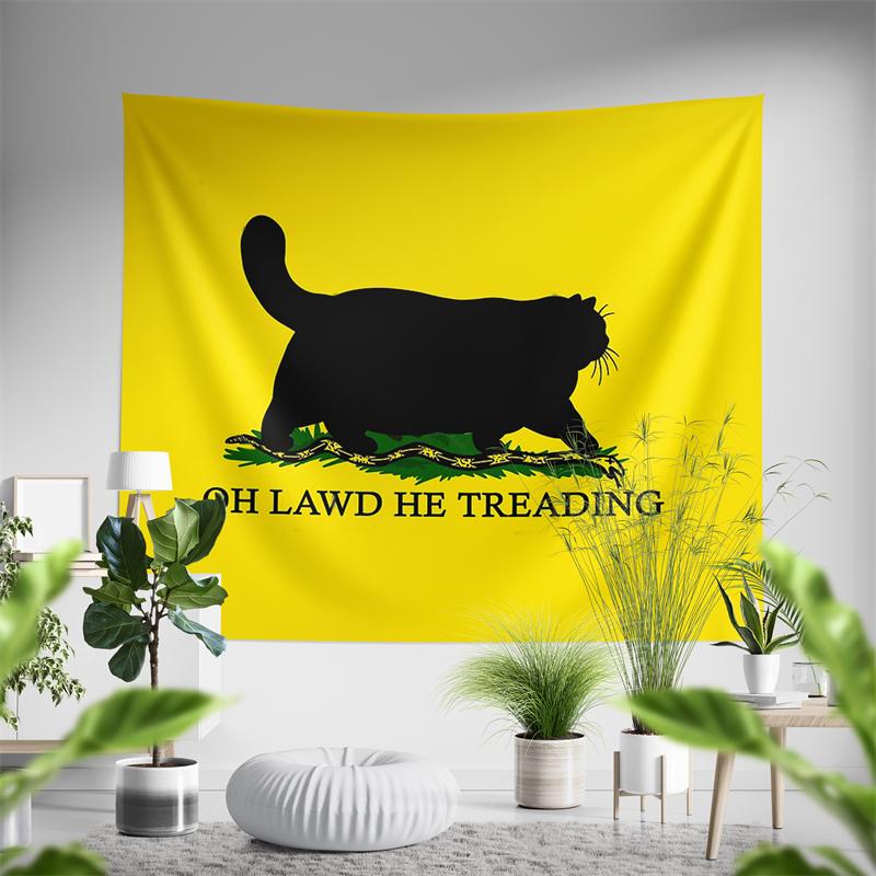 

Aertemisi Oh Lawd He Treading Tapestry Wall Hanging Art for Bedroom Living Room Decor College Dorm Party Backdrop 74x94cm(29x37in)