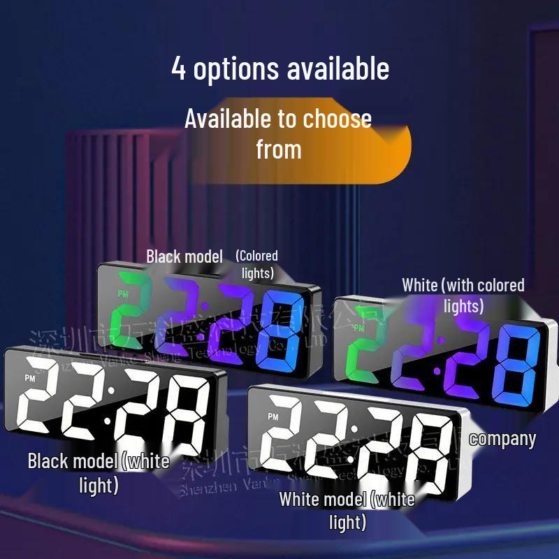Luminous Silent Digital Table Clock with Alarm, Calendar & Temperature Display