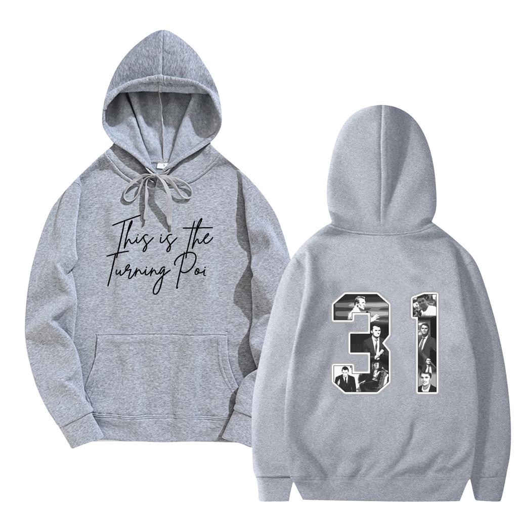 Women's And Men's  Fashionable Hooded Long Sleeved Printed Casual Pullover Unisex Sweatshirt Top