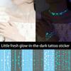 Blue Glow Henna Tattoo Sticker Lasting Fake Lace Tattoos Luminous Temporary Tattoos  Finger