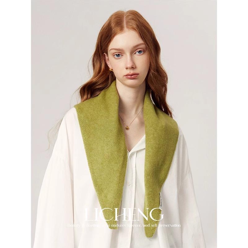 Korean Original Order, Including Wool Knitted Triangle Scarf, Headscarf, Multi-Functional Warm, Fashionable And Versatile Small Scarf In Winter