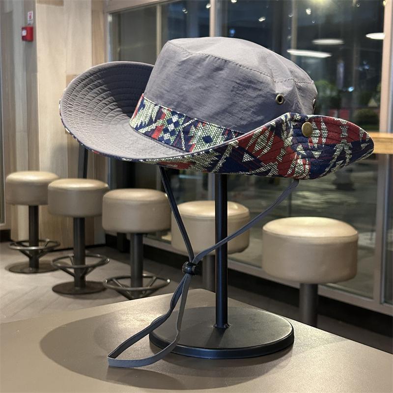 Summer outdoor sun hat men's and women's camping mountaineering hat waterproof quick-drying thin fishing basin hat