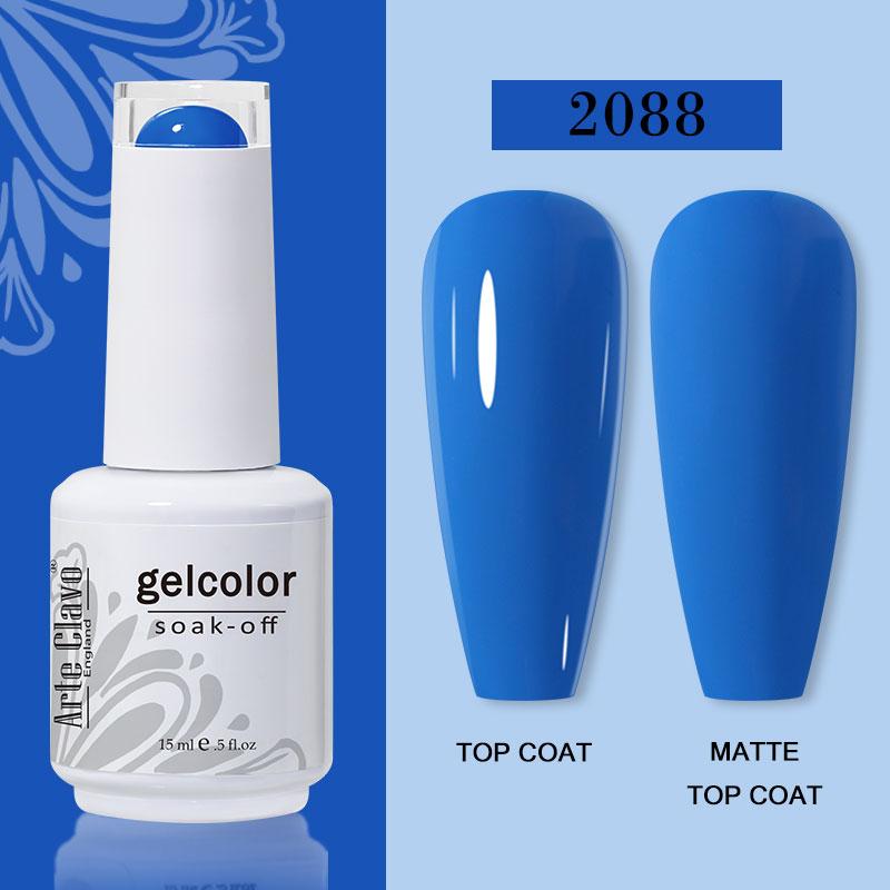 Arte Clavo Nail Gel Polish 15ml Soak Off Gel Varnish Colorful Glass Bottle Bright Color Glitter Varnish Nail Polish