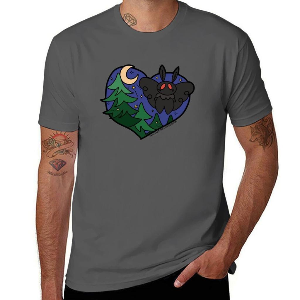 Heart Of Mothman TShirt Summer Holiday Casual Tee