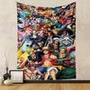 "One Piece Crew Adventure Collage" Patterned tapestry home decor, suitable for bedroom and living room, gift