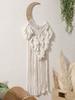 Handwoven Tapestry with 5 Tassels leaf Boho Bedroom Living Room Wall Decor Home Decor Children's Room Nursery Hanging Ornaments