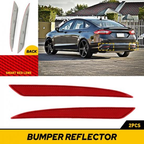 Rear Bumper Reflector Light Left+Right Side Red Fit For 2013-2018 Ford Fusion EV