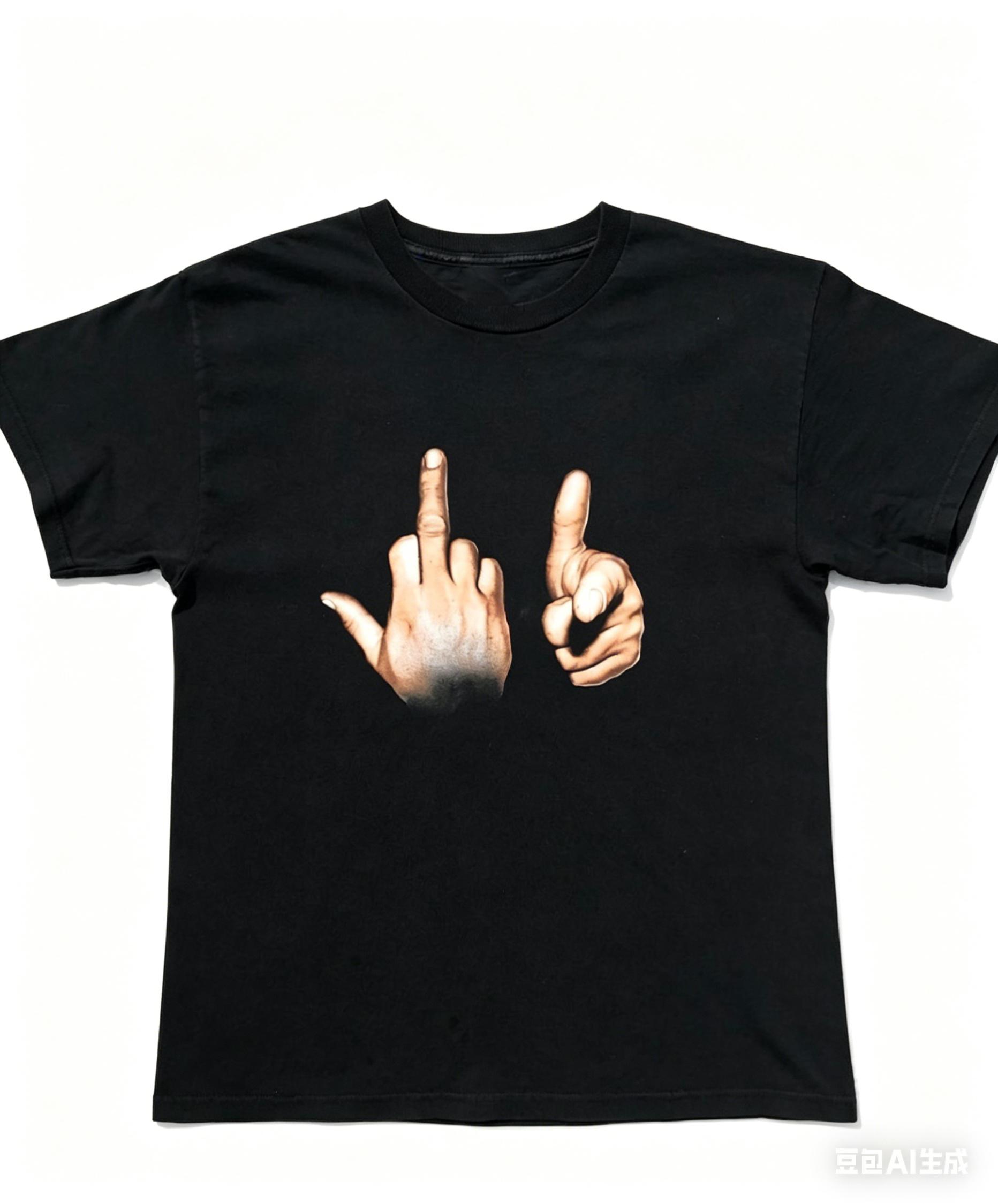ASAP Rocky - The Same Style Gesture Short-sleeved Vintage Retro T-shirt for Men (hiphop Singer) - Men s Summer Cotton Graphic... S разноцветный
