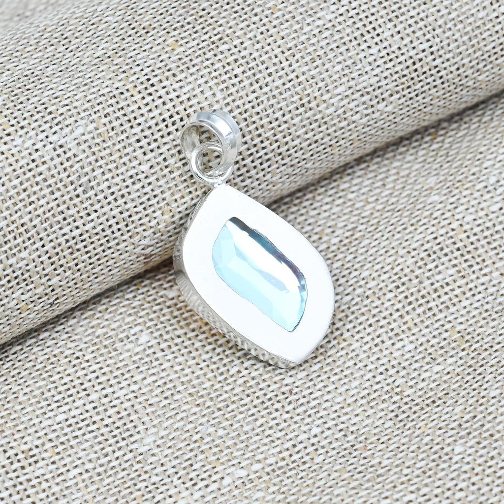 Mystic Topaz natural Gemstone Pendent Jewelry 925 Solid Sterling  Gift Silver For Her