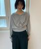 RONRON Ribbon Pocket Shirring Bermuda Pants Black