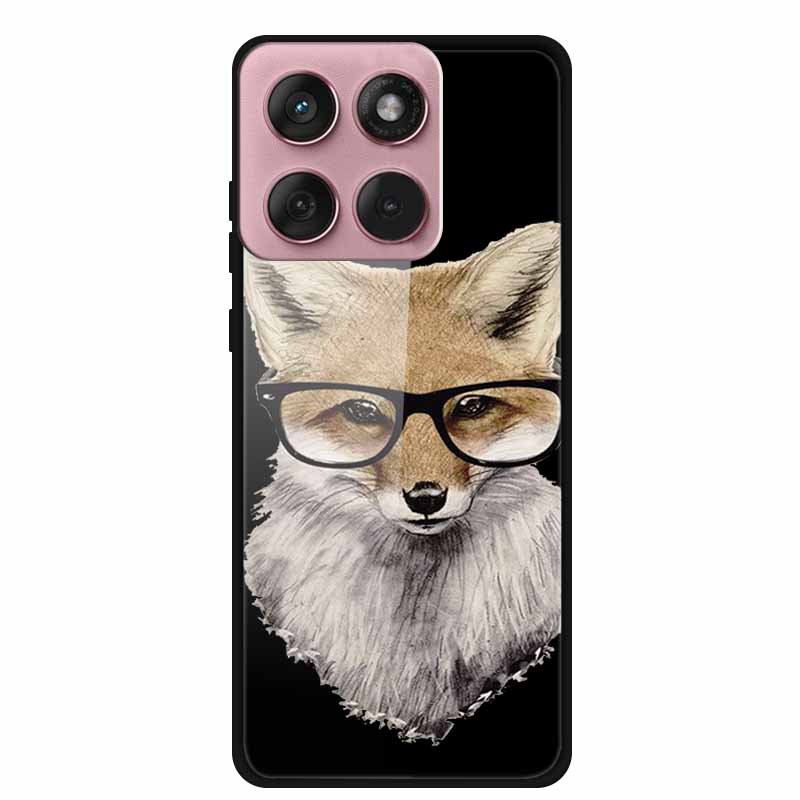 Für Motorola Edge 60 60s 5G Glas Hülle Cartoon Weicher Stoßfänger Hartes Gehärtetes Glas Rückseite Hülle Für Motorola Edge 60 Fusion Schale