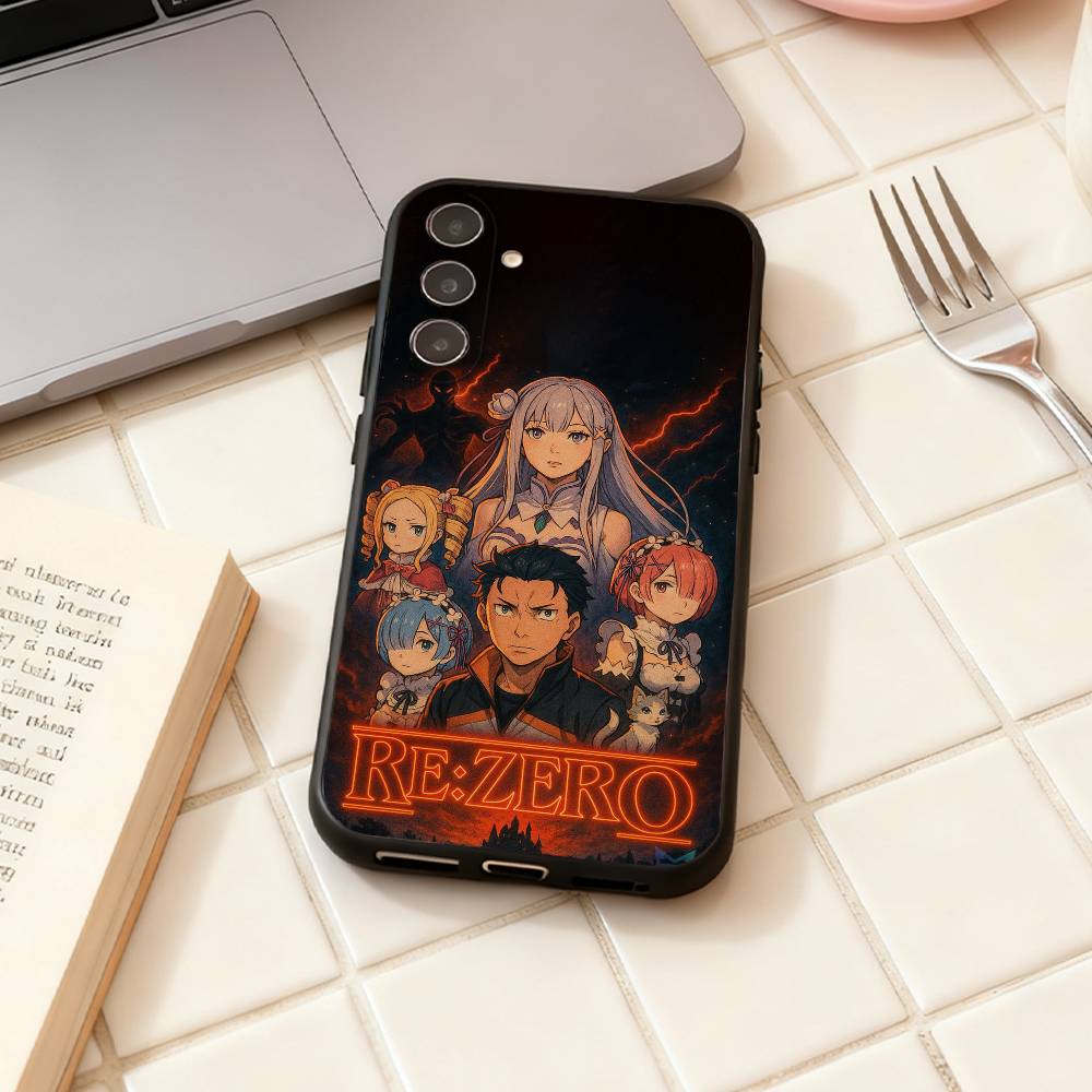 R-Re ZERO Starting Life in Another World phone Case For Samsung Galaxy A73,A72,A71,A70,A53,A52,A51,Others Soft Black Shell
