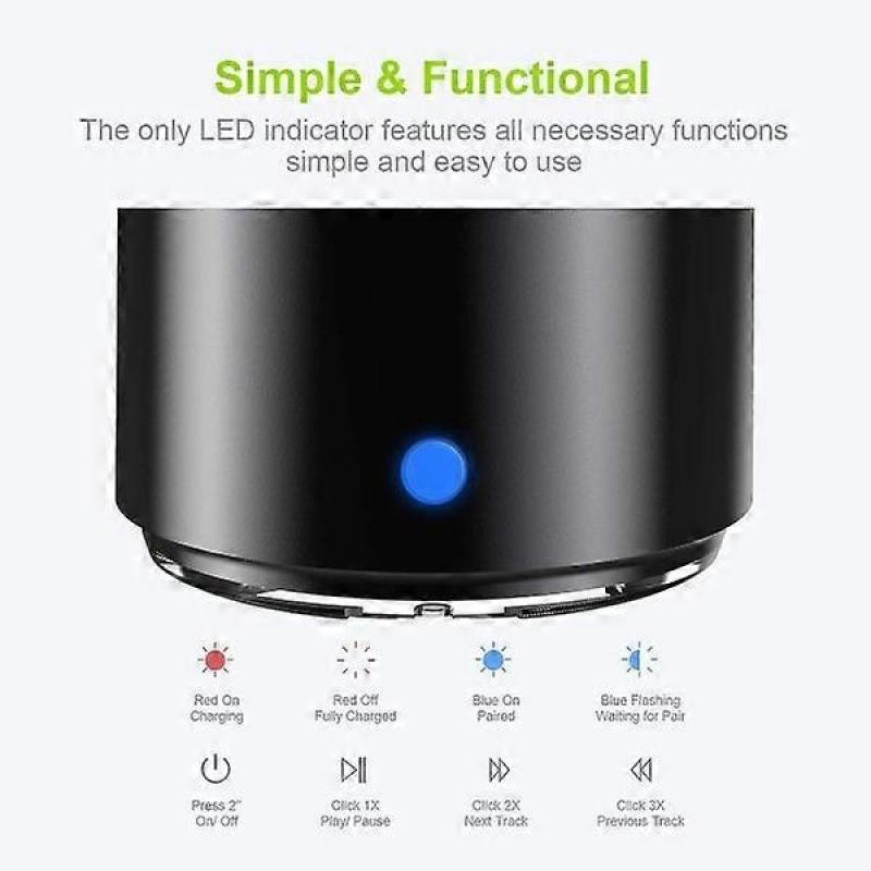 Bathroom Speaker, Active Portable Bluetooth 5.0 with Extra Bass, 12 Hour Battery Life, Ip67 Waterproof (Black)