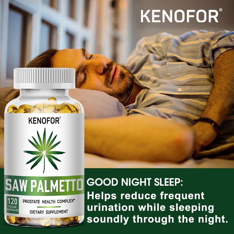 Saw Palmetto Veggie Capsules 500mg Per Serving, Natural Plant‑Based Dietary Supplement, 120 Capsules 60‑Day Supply