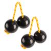 2PCS ABS Kashaka Percussion Instrument Black Color Asalato Rhythm Ball  For Music Entertaining