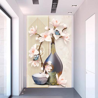 Pittura su tela di fiori astratti 3D Fiori stereoscopici Poster di arte della parete e stampa Quadro Immagine di arte della parete Decorazione della casa Elementi cinesi