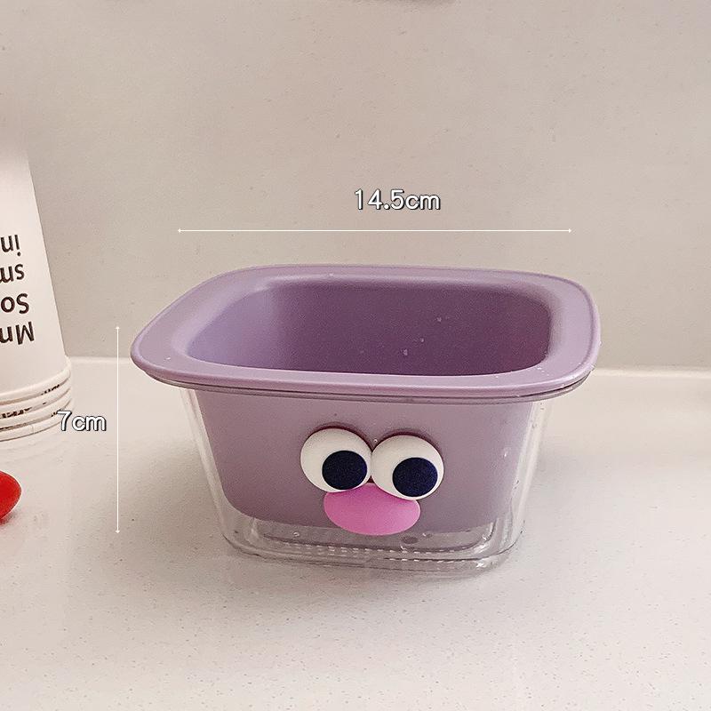 2024 New Double Drain Basket Fruit Washing Machine Cute Mini Fruit Tray Delicate Drain Basin Multi-purpose Kitchen Storage Box