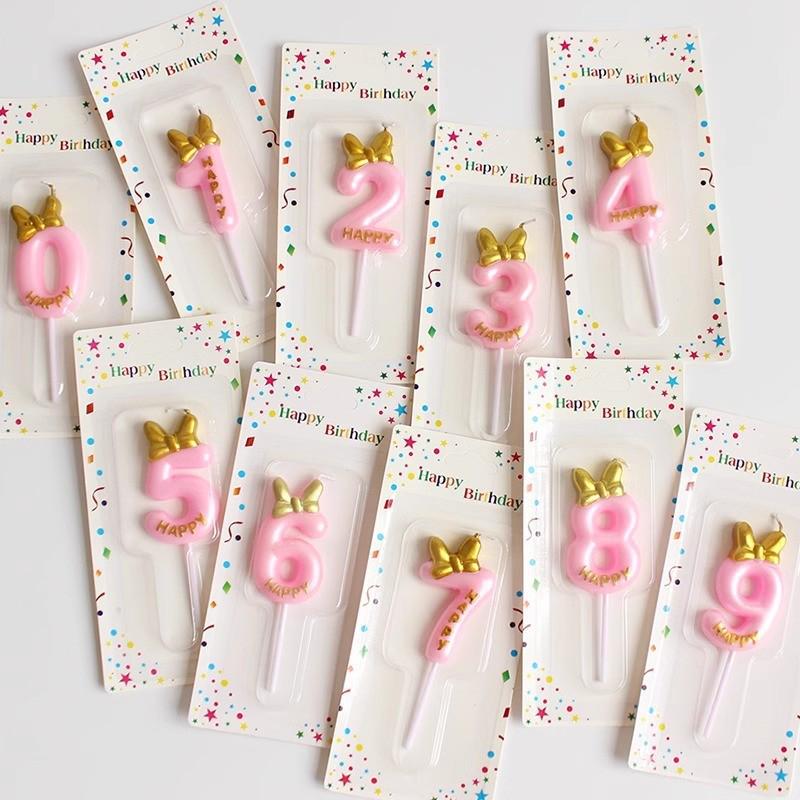 Gold Number Candles: Glossy Blister Pack for Birthdays & Anniversaries