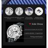 OLEVS New Luxury Man Watch Fashion Nylon Fabric Strap Original Quartz Watch for Men Moon Phase Chrono Multifunction Men's Watch