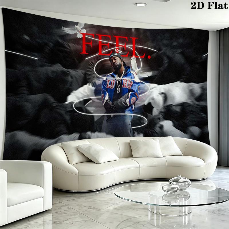 Kendrick Lamar Wall Tapestry Aesthetic Wall Hanging Printed Fabric Blanket Decorative Tapestries for Bedroom Living Room Home Decor