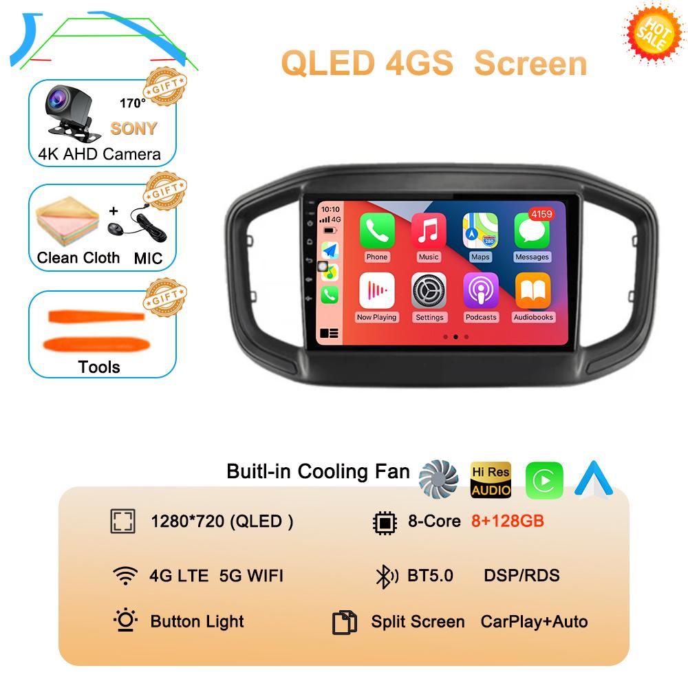 Android 14 Auto Carplay For Fiat Strada 2020 2021 2022 Car Radio Multimedia Video Player GPS Navigation Stereo 360 Camera WIFI