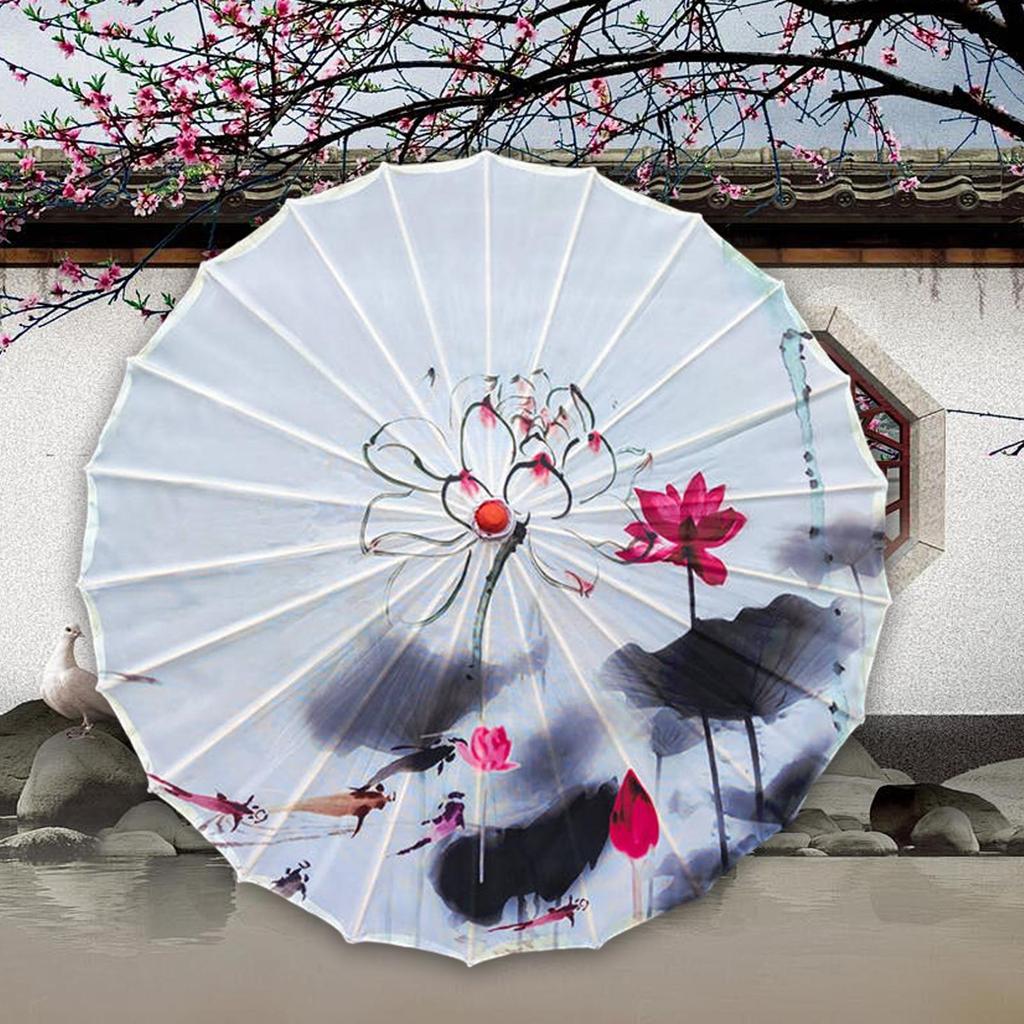 Chinese Oiled Paper Umbrella Oil Paper Umbrella Ancient Dance Umbrella for Performance Party Events Music Festivals Cosplay