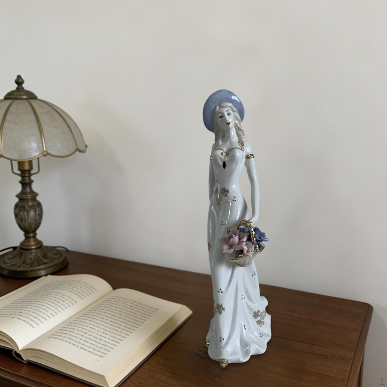 Керамическая фигурка, статуэтка девушки, украшение, современная скандинавская скульптура, элегантный декор, ударопрочная, Style B