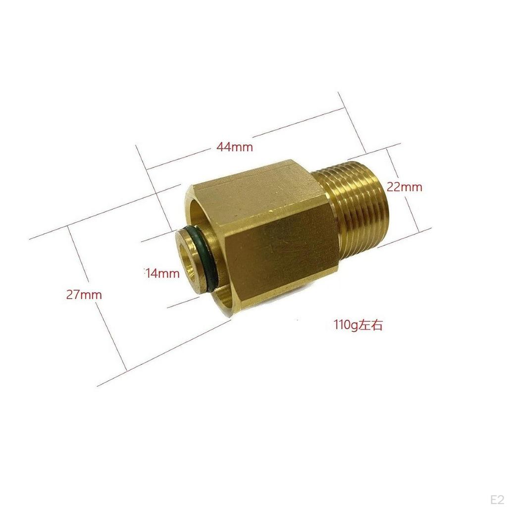 Pressure Washer Hose Connector, M22/14 Interface, Brass Power Fitting for Garden Irrigation