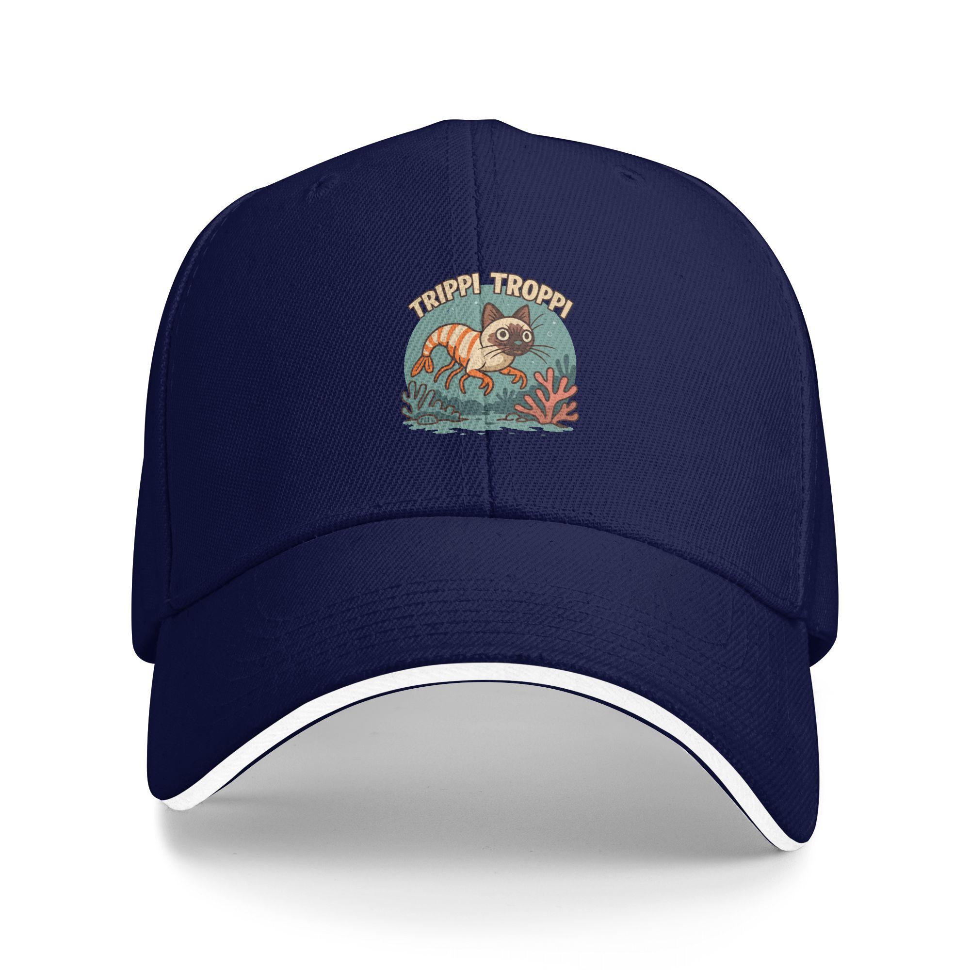 

Trippi Troppi Cat Baseball Cap Fashion Female Male Hip Hop Hats Sun Custom Logo Hunting Camping Baseball Caps Birthday Gift One Size темно-синього кольору