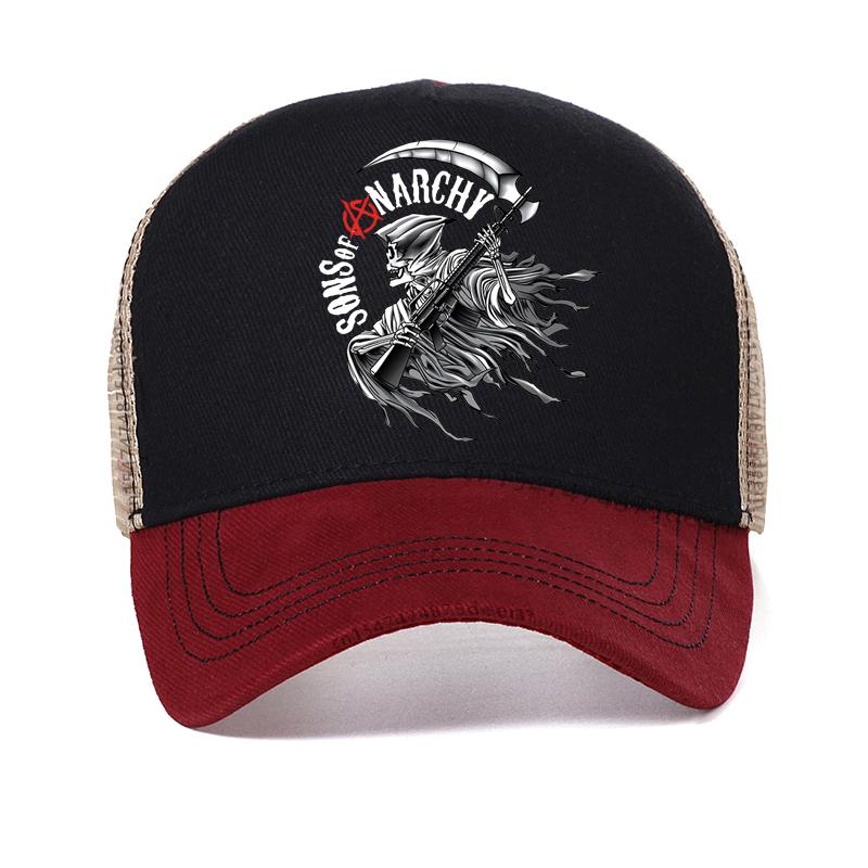 SAMCRO Baseball Cap SOA Sons of Anarchy Skull Casual Snapback Hat Fashion skull High Quality Racing Motorcycle Sport hat