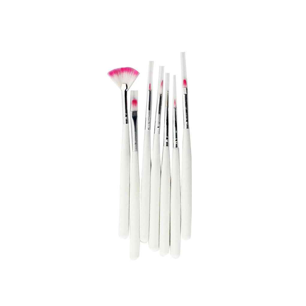 7pcs/set Nail Painting Brushes UV Gel Acrylic Nail Art Brush Manicure Brush P
